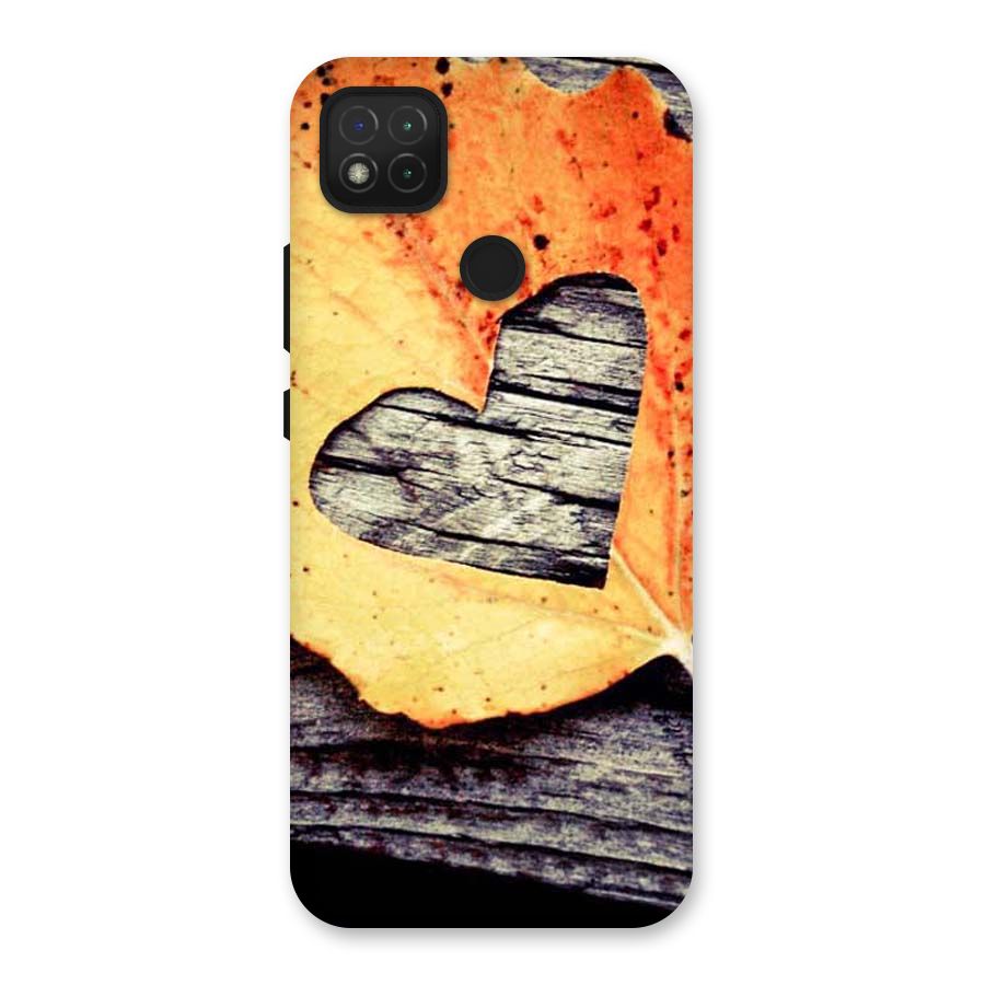 Wood Heart Leaf Back Case for Redmi 9C