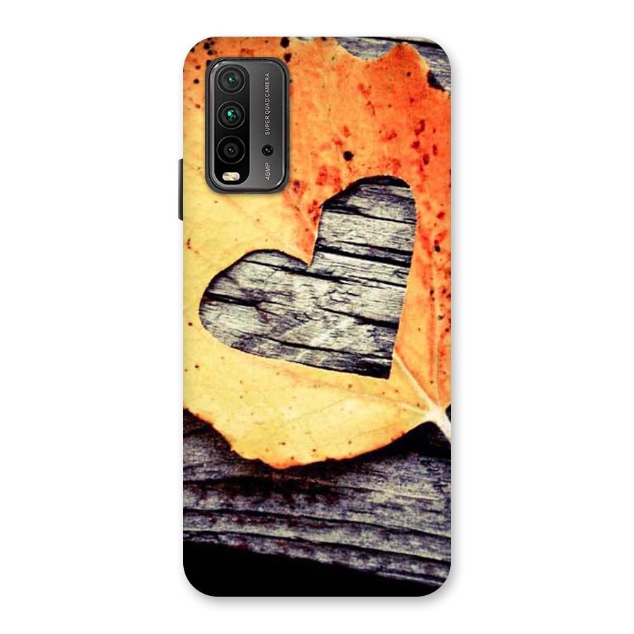Wood Heart Leaf Back Case for Redmi 9 Power