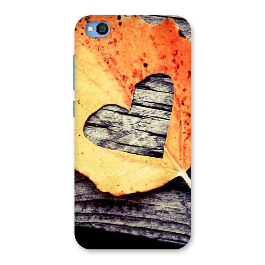 Wood Heart Leaf Back Case for Redmi Go