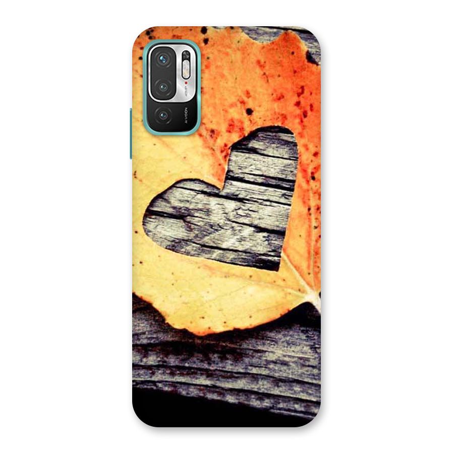 Wood Heart Leaf Back Case for Redmi Note 10T 5G