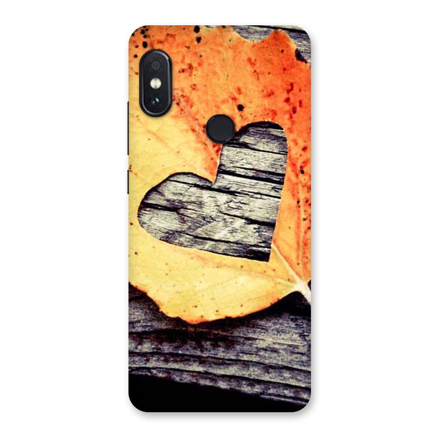 Wood Heart Leaf Back Case for Redmi Note 5 Pro