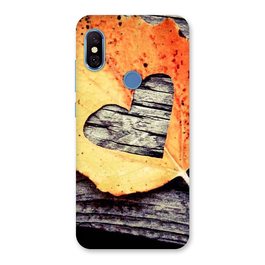 Wood Heart Leaf Back Case for Redmi Note 6 Pro