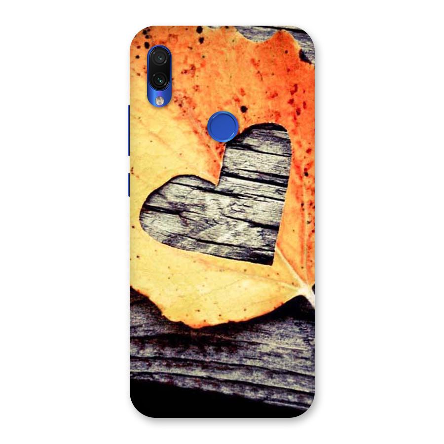 Wood Heart Leaf Back Case for Redmi Note 7S