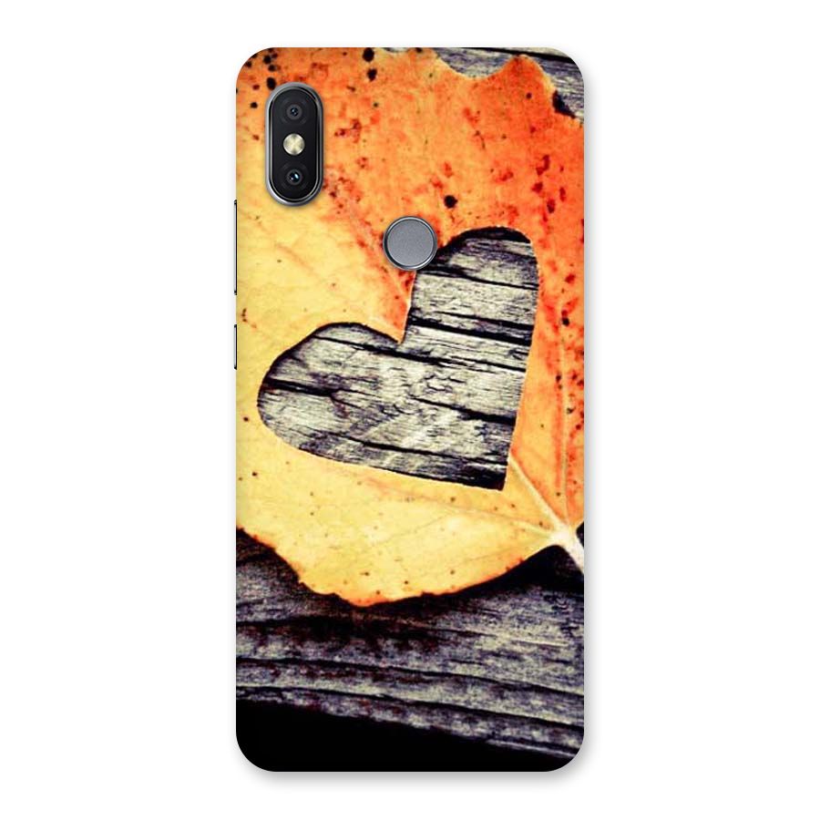 Wood Heart Leaf Back Case for Redmi Y2