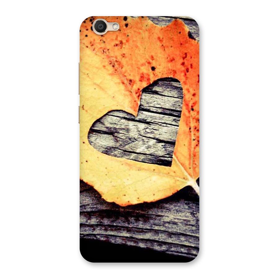 Wood Heart Leaf Back Case for Vivo V5