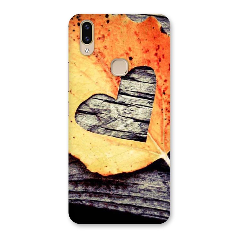 Wood Heart Leaf Back Case for Vivo V9 Youth