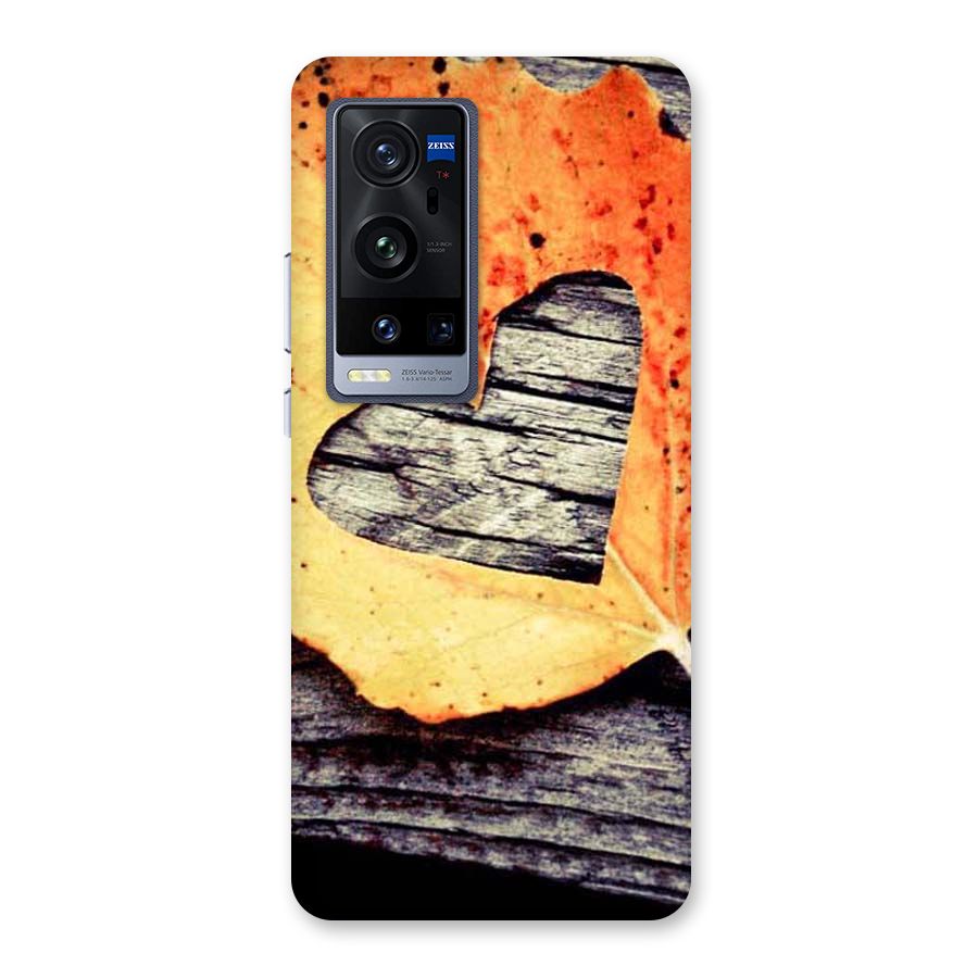 Wood Heart Leaf Back Case for Vivo X60 Pro Plus