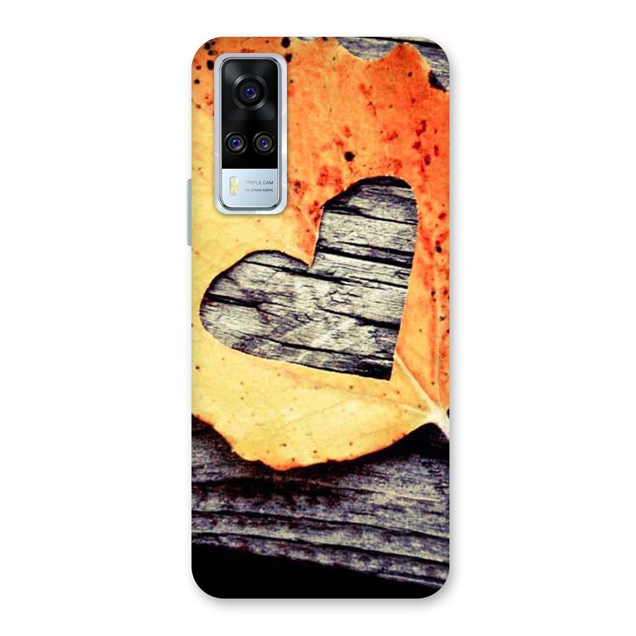 Wood Heart Leaf Back Case for Vivo Y31
