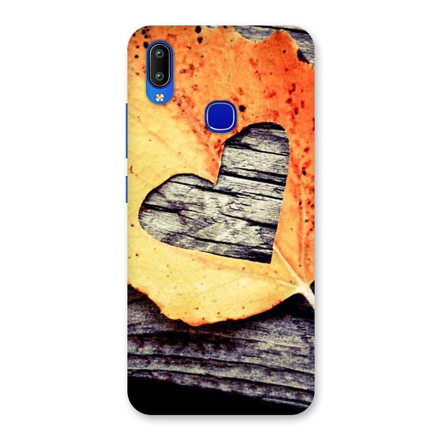 Wood Heart Leaf Back Case for Vivo Y91
