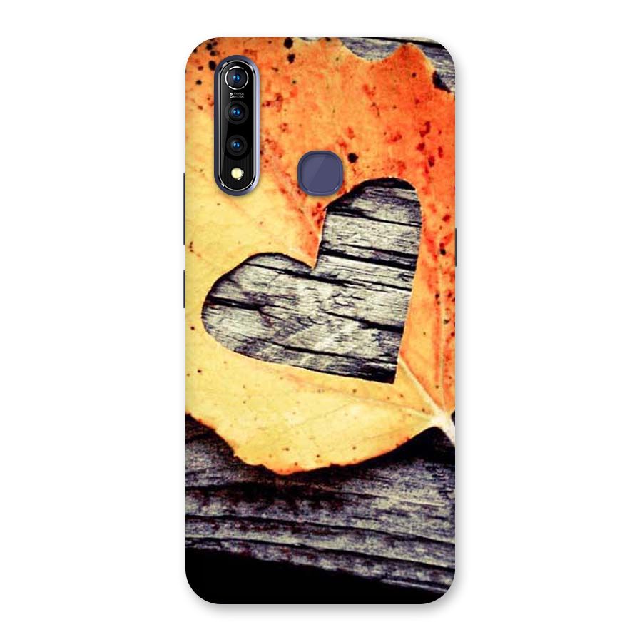 Wood Heart Leaf Back Case for Vivo Z1 Pro