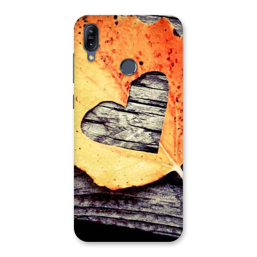 Wood Heart Leaf Back Case for Zenfone Max M2
