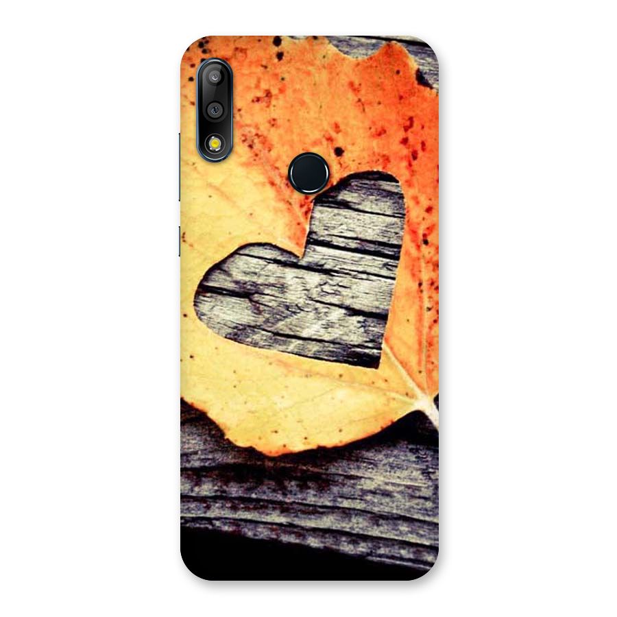 Wood Heart Leaf Back Case for Zenfone Max Pro M2