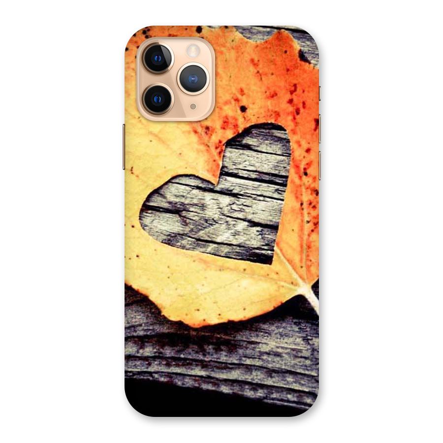 Wood Heart Leaf Back Case for iPhone 11 Pro