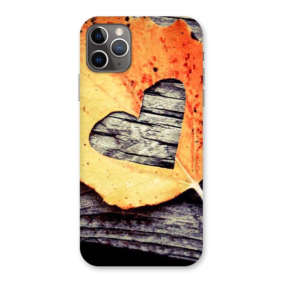 Wood Heart Leaf Back Case for iPhone 11 Pro Max