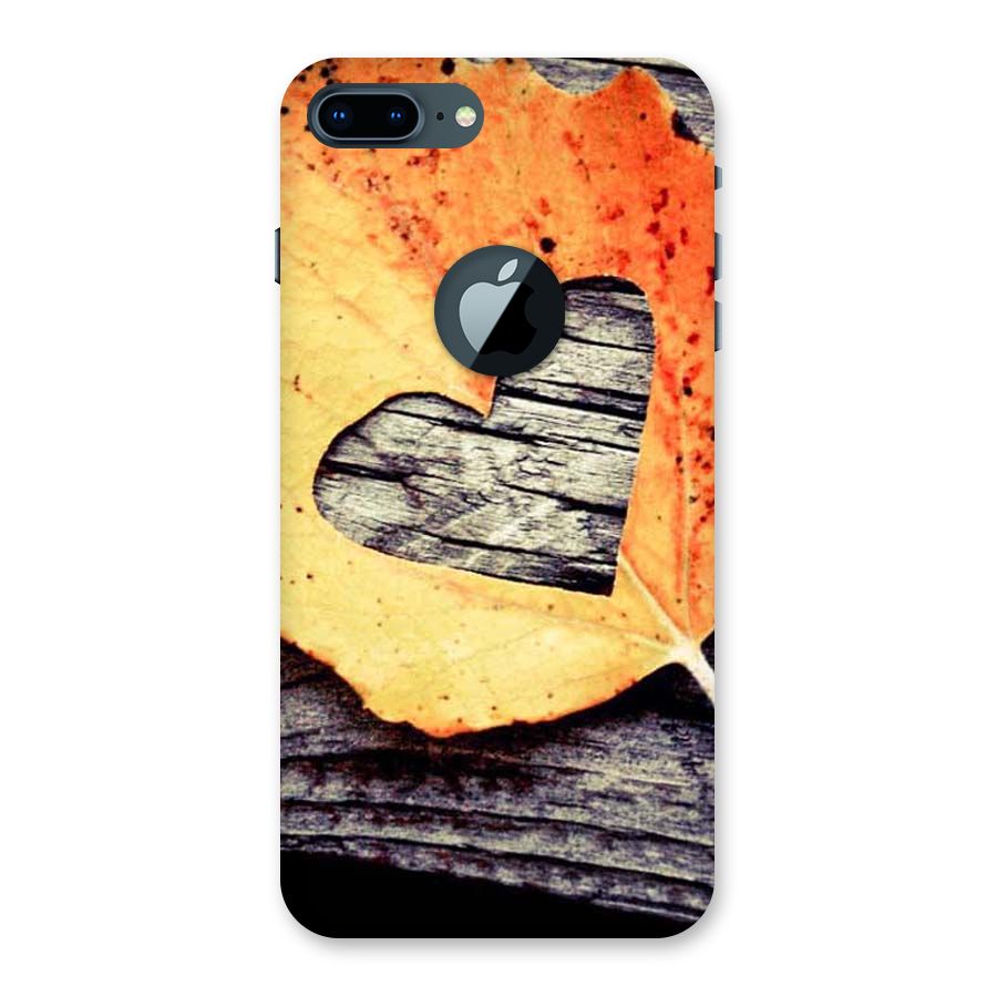 Wood Heart Leaf Back Case for iPhone 7 Plus Logo Cut