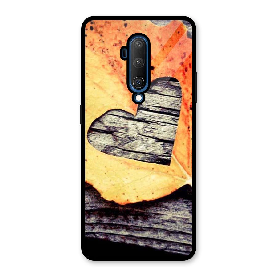 Wood Heart Leaf Glass Back Case for OnePlus 7T Pro