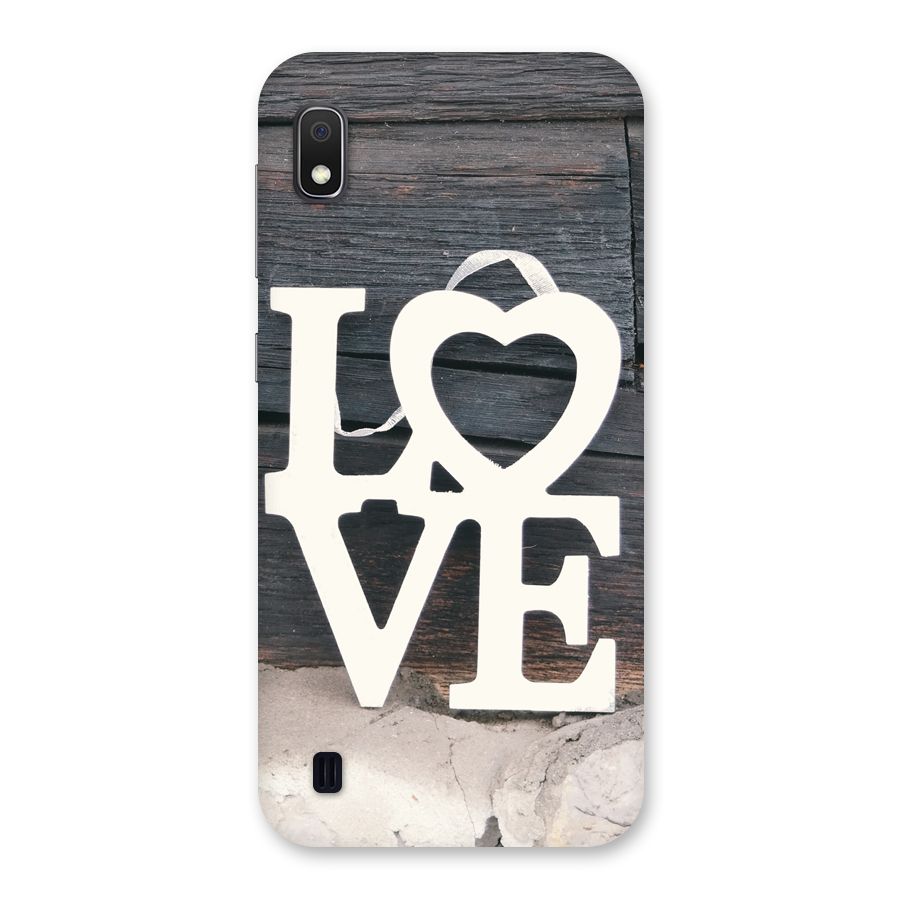 Wood Love Lock Back Case for Galaxy A10