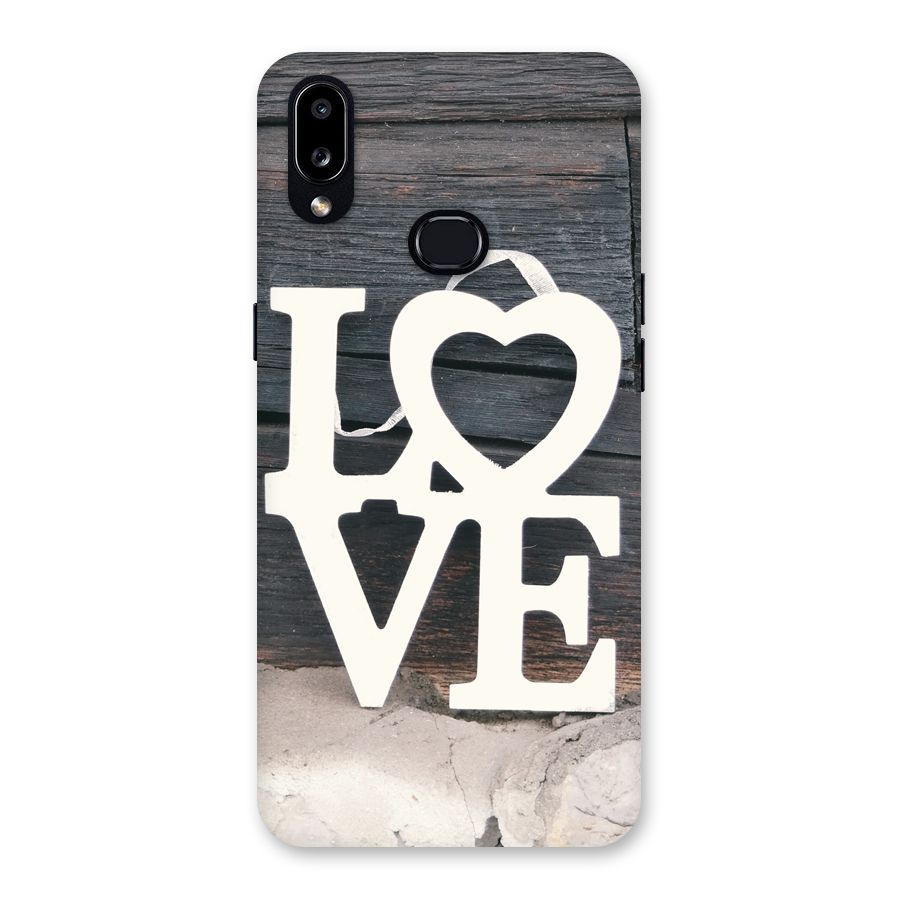 Wood Love Lock Back Case for Galaxy A10s
