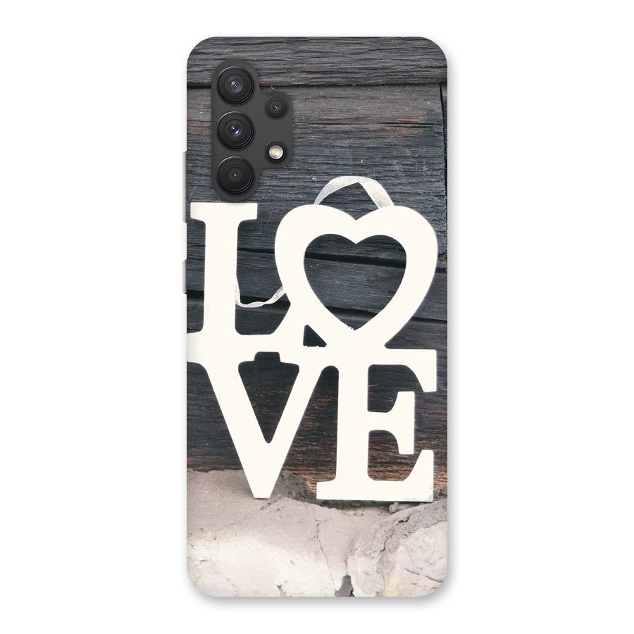 Wood Love Lock Back Case for Galaxy A32