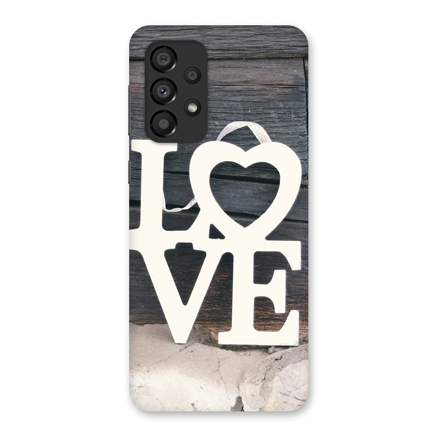 Wood Love Lock Back Case for Galaxy A33 5G