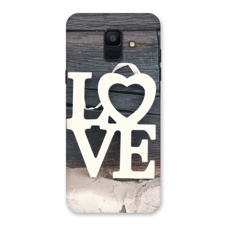 Wood Love Lock Back Case for Galaxy A6 (2018)
