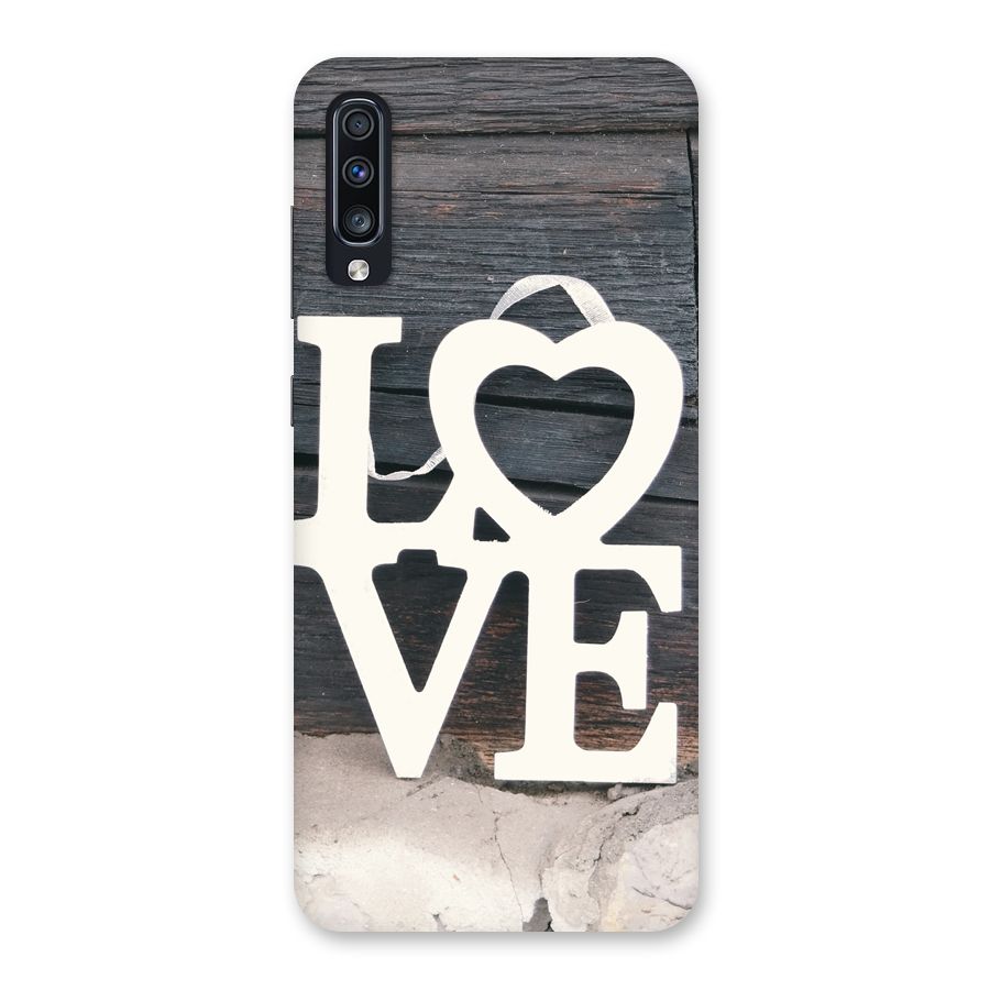 Wood Love Lock Back Case for Galaxy A70