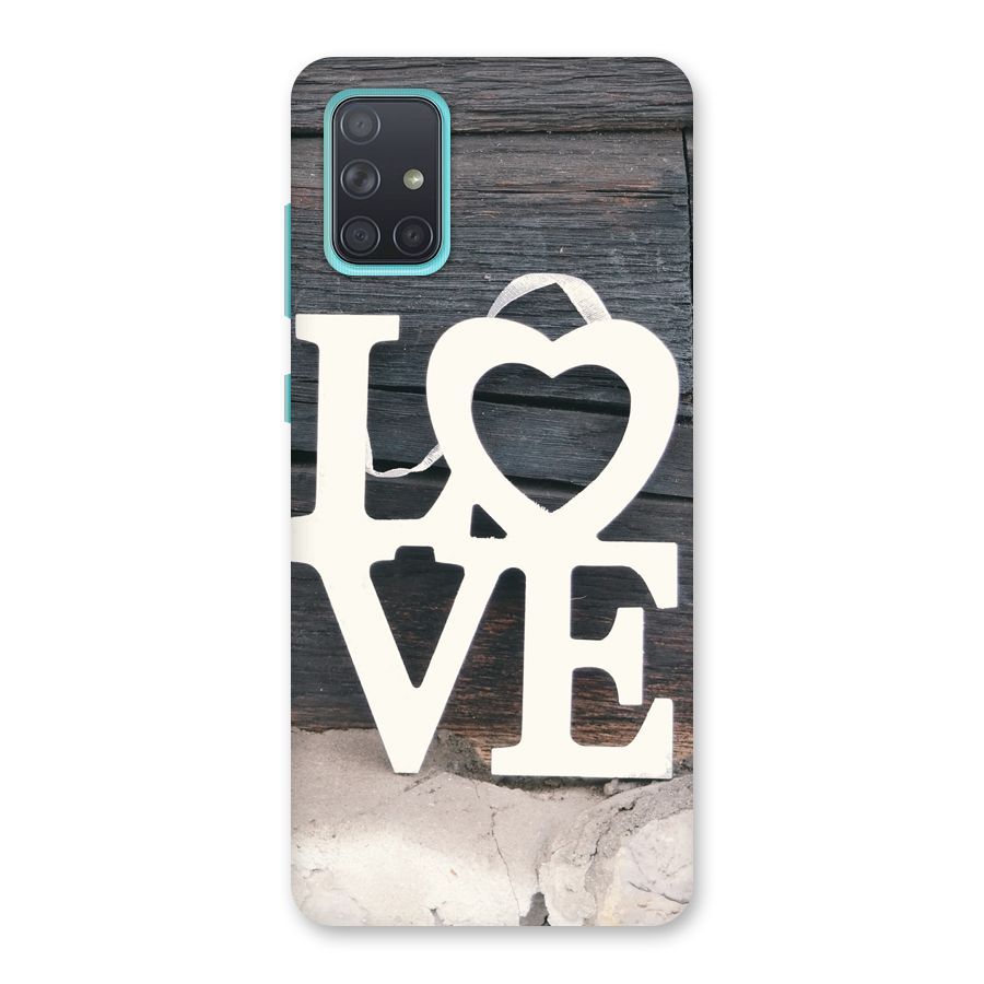 Wood Love Lock Back Case for Galaxy A71
