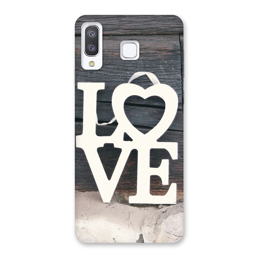 Wood Love Lock Back Case for Galaxy A8 Star