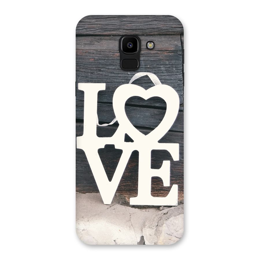 Wood Love Lock Back Case for Galaxy J6