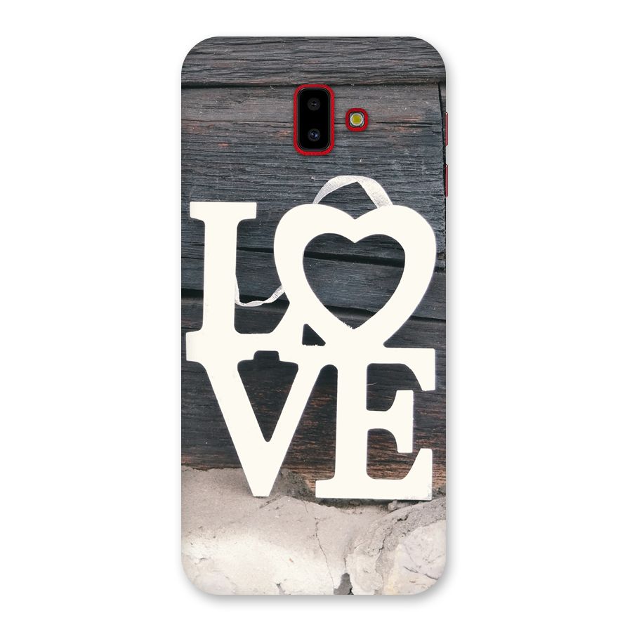 Wood Love Lock Back Case for Galaxy J6 Plus
