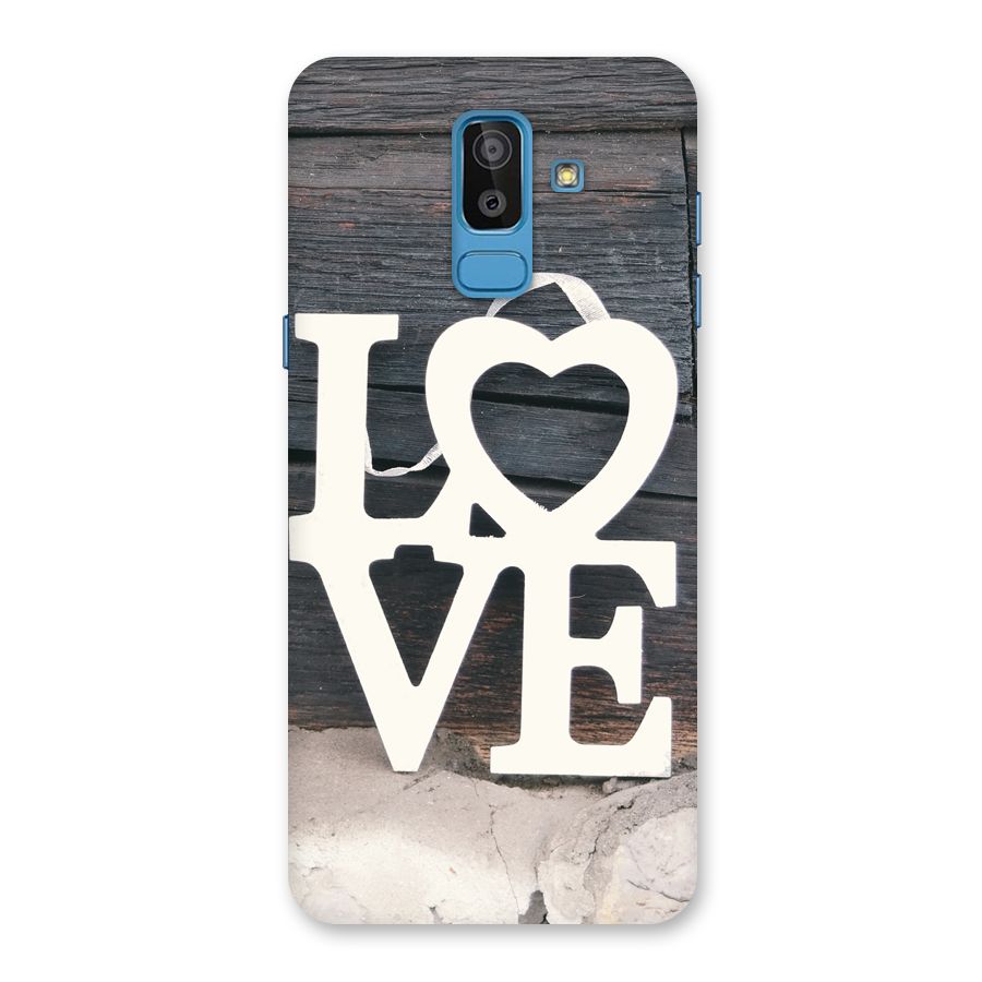 Wood Love Lock Back Case for Galaxy J8