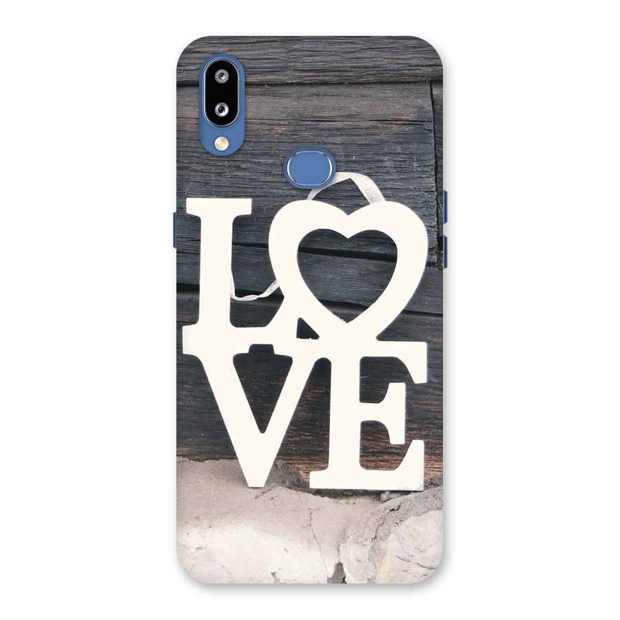Wood Love Lock Back Case for Galaxy M01s
