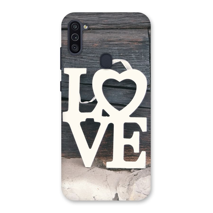 Wood Love Lock Back Case for Galaxy M11