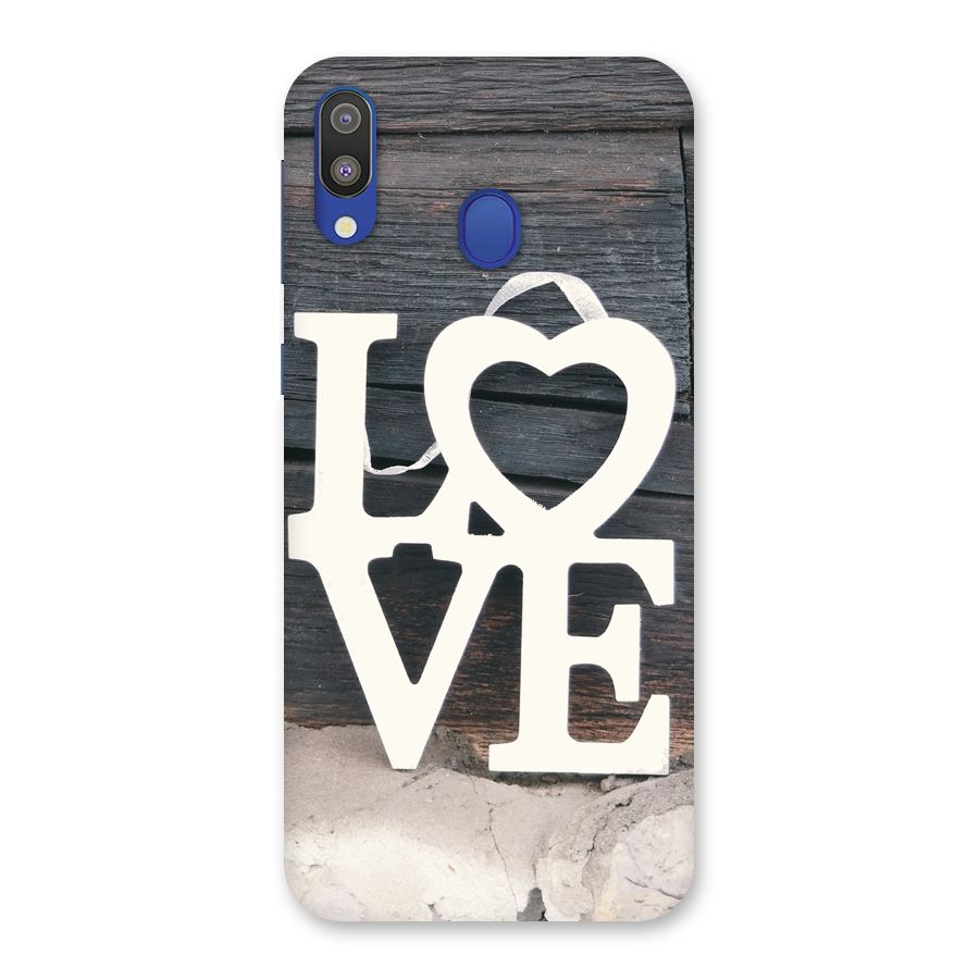 Wood Love Lock Back Case for Galaxy M20