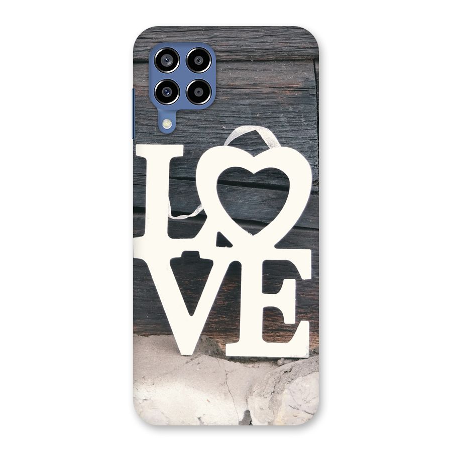 Wood Love Lock Back Case for Galaxy M53 5G