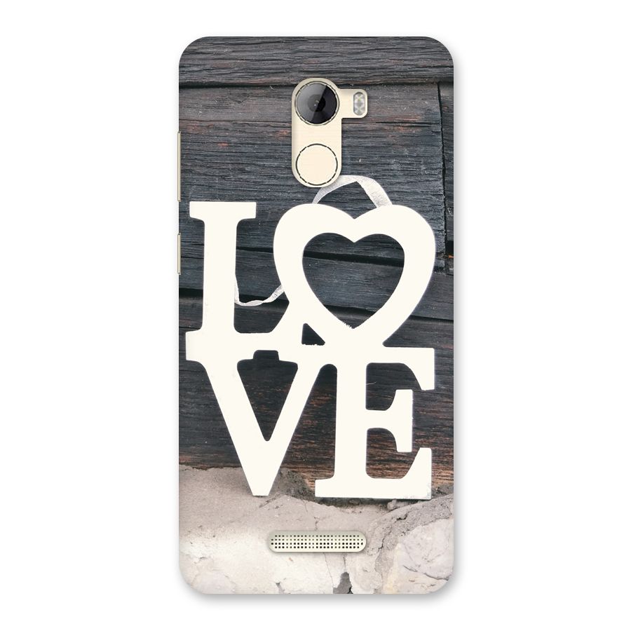 Wood Love Lock Back Case for Gionee A1 LIte