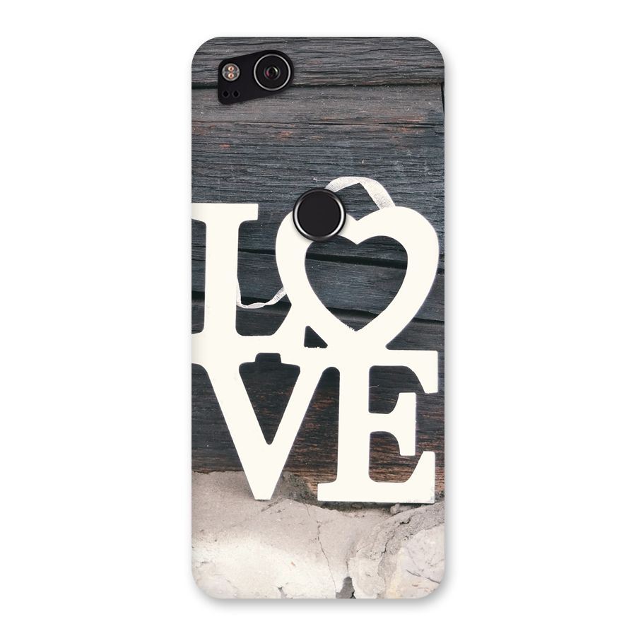 Wood Love Lock Back Case for Google Pixel 2