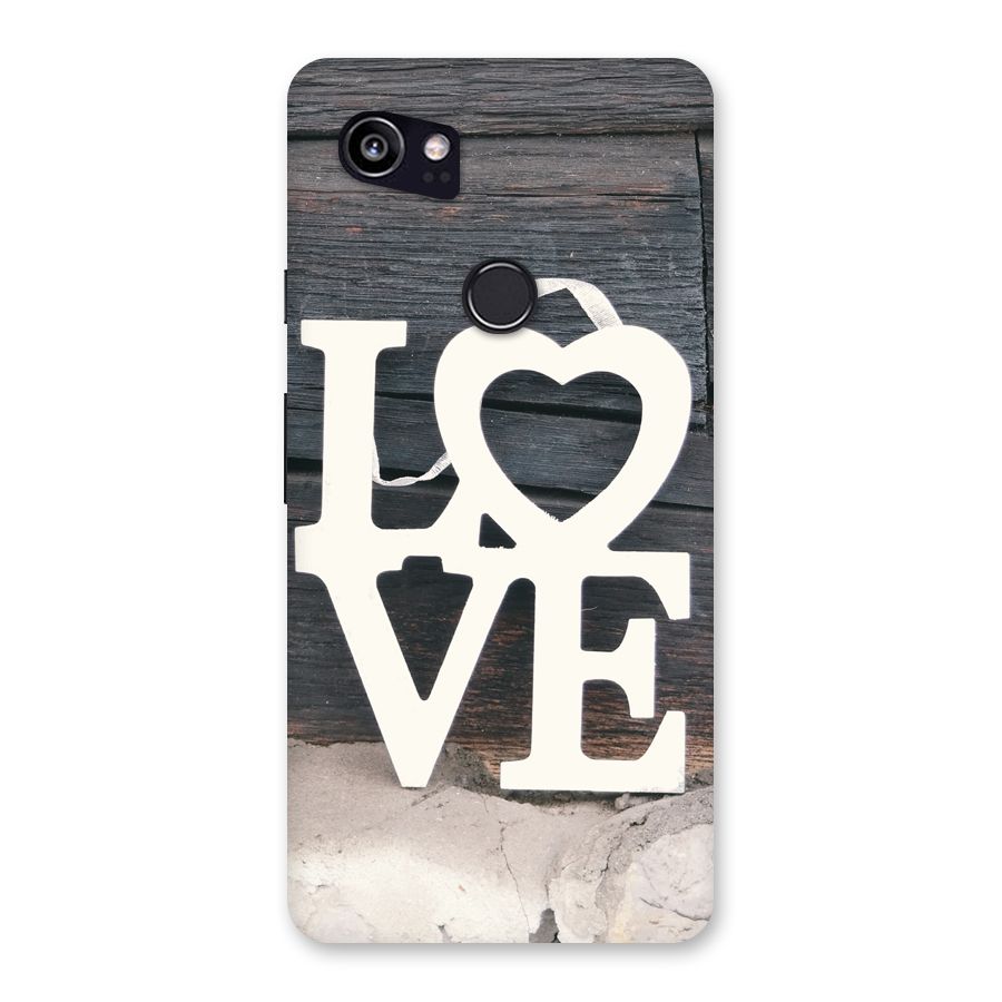 Wood Love Lock Back Case for Google Pixel 2 XL