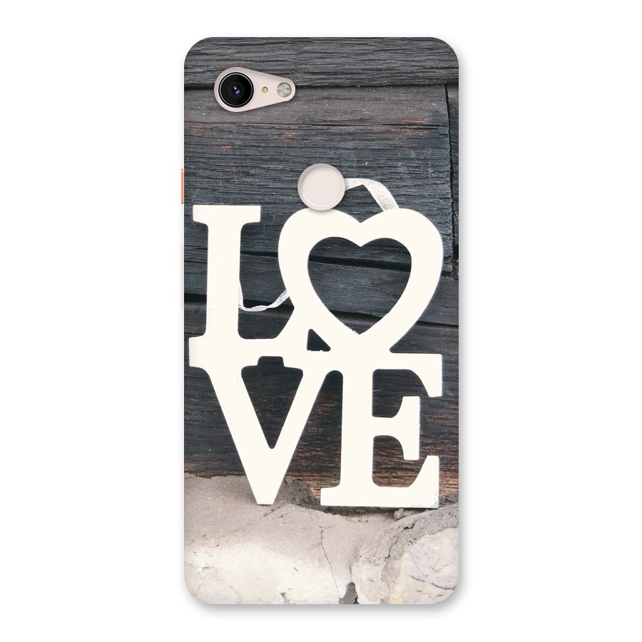Wood Love Lock Back Case for Google Pixel 3 XL