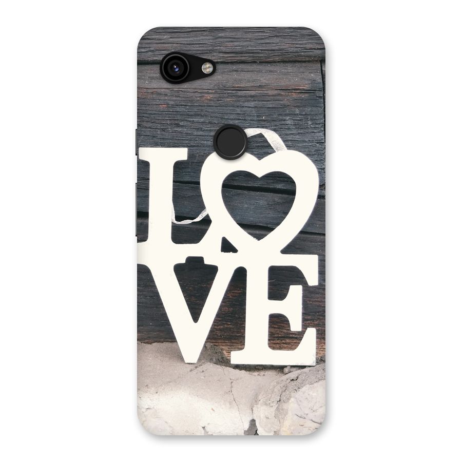 Wood Love Lock Back Case for Google Pixel 3a