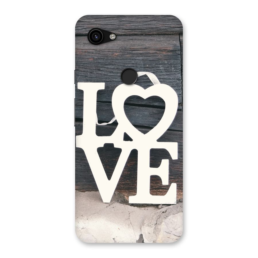 Wood Love Lock Back Case for Google Pixel 3a XL
