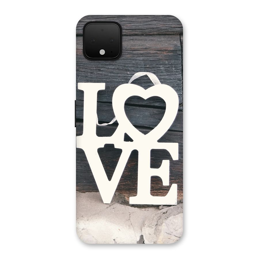 Wood Love Lock Back Case for Google Pixel 4 XL