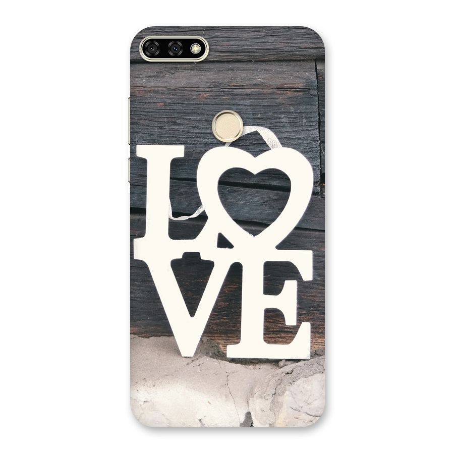 Wood Love Lock Back Case for Honor 7A