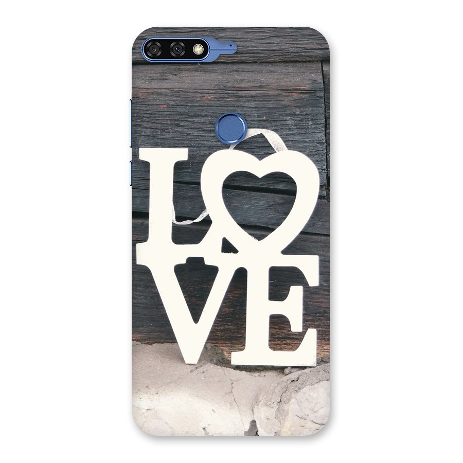 Wood Love Lock Back Case for Honor 7C