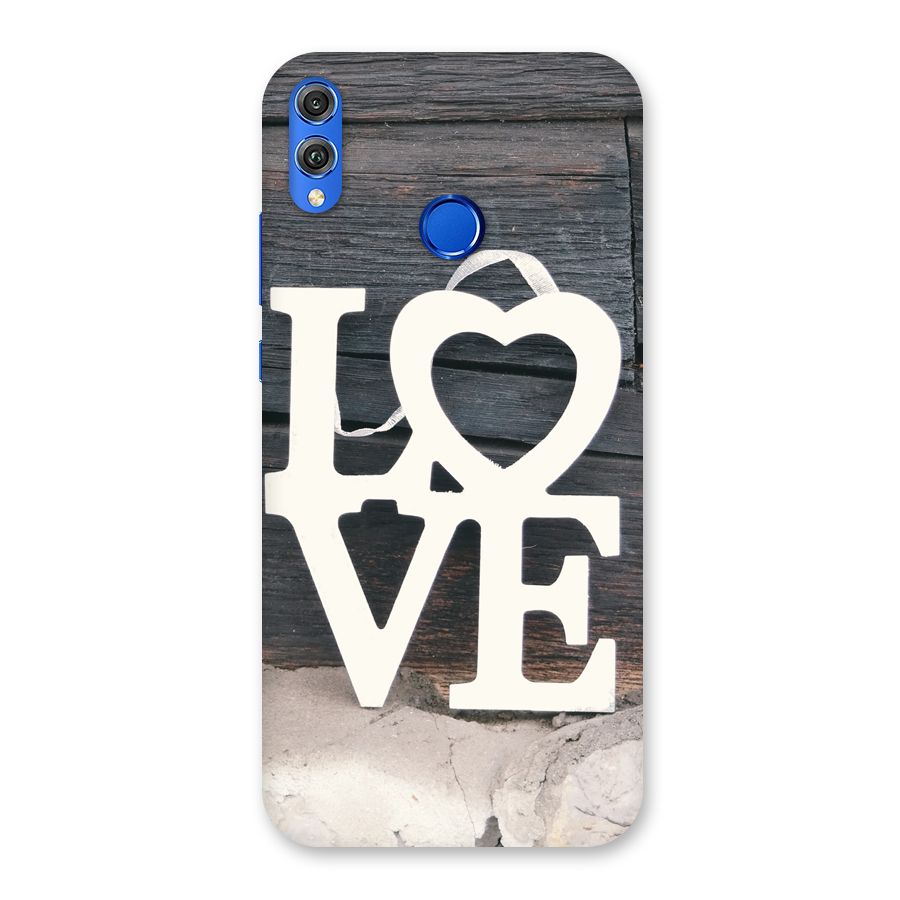 Wood Love Lock Back Case for Honor 8X