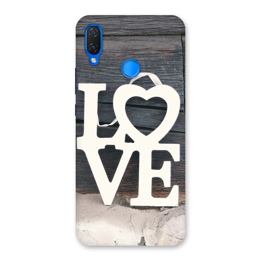 Wood Love Lock Back Case for Huawei P Smart+