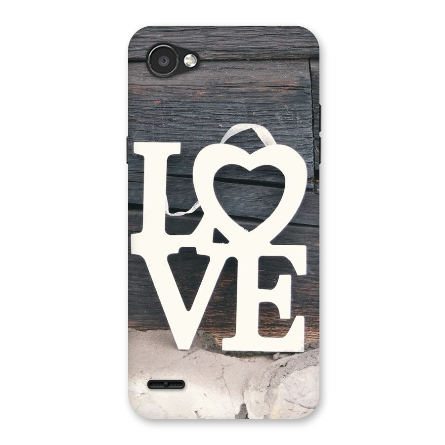 Wood Love Lock Back Case for LG Q6