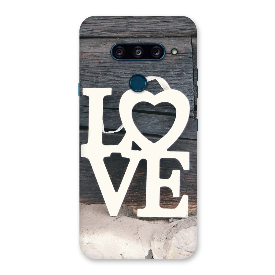 Wood Love Lock Back Case for LG  V40 ThinQ