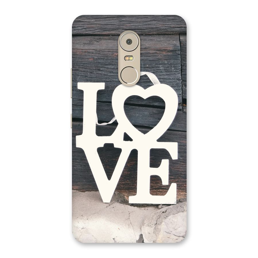 Wood Love Lock Back Case for Lenovo K6 Note