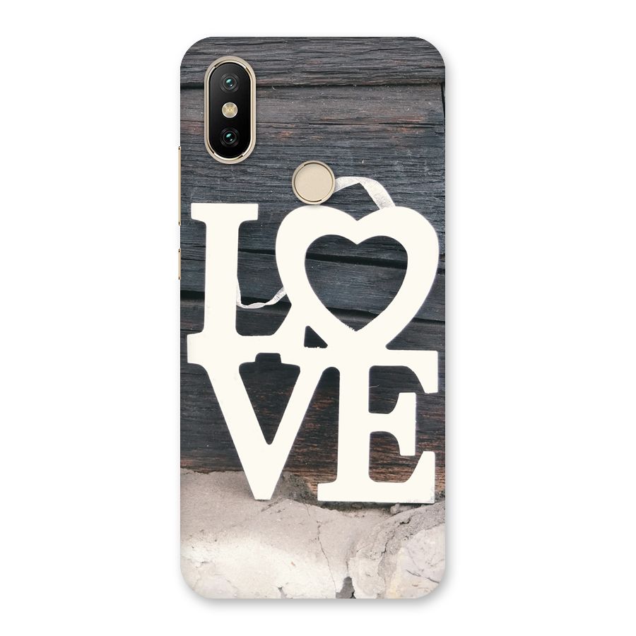 Wood Love Lock Back Case for Mi A2